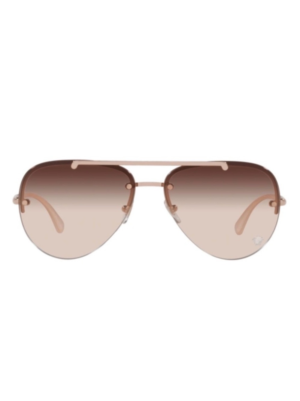 Versace Rose Gold Gradient Aviator Sunglasses